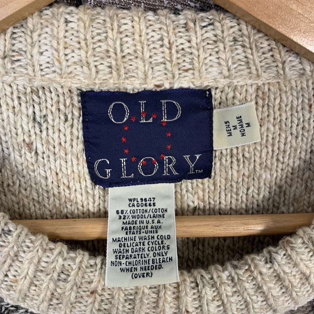 Vintage Old Glory Knit Patchwork Pullover Sweater… - image 4